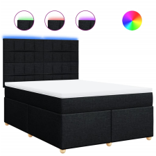 vidaXL fekete szövet rugós ágy matraccal 160x200 cm (3293633) ágy és ágykellék