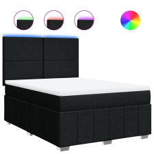 vidaXL fekete szövet rugós ágy matraccal 160x200 cm (3294014) ágy és ágykellék