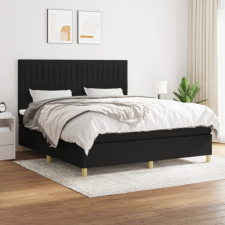 vidaXL fekete szövet rugós ágy matraccal 180 x 200 cm ágy és ágykellék