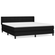 vidaXL fekete szövet rugós ágy matraccal 180 x 200 cm (3129731) ágy és ágykellék