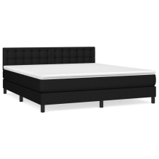 vidaXL fekete szövet rugós ágy matraccal 180 x 200 cm (3140395) ágy és ágykellék