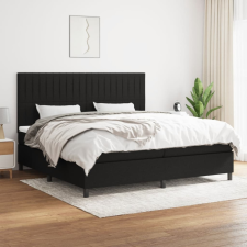 vidaXL fekete szövet rugós ágy matraccal 200 x 200 cm ágy és ágykellék