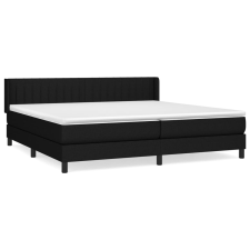 vidaXL fekete szövet rugós ágy matraccal 200 x 200 cm (3129899) ágy és ágykellék