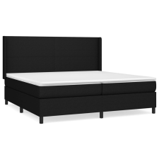 vidaXL fekete szövet rugós ágy matraccal 200 x 200 cm (3131299) ágy és ágykellék