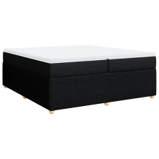 vidaXL fekete szövet rugós ágy matraccal 200 x 200 cm (3285597) ágy és ágykellék