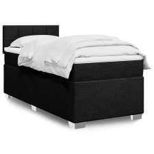 vidaXL fekete szövet rugós ágy matraccal 80 x 200 cm ágy és ágykellék