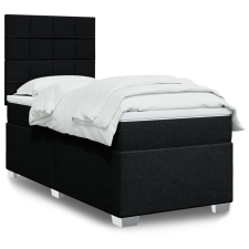 vidaXL fekete szövet rugós ágy matraccal 80 x 200 cm ágy és ágykellék