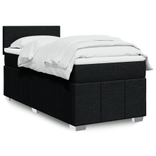 vidaXL fekete szövet rugós ágy matraccal 80 x 200 cm ágy és ágykellék