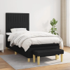 vidaXL fekete szövet rugós ágy matraccal 80 x 200 cm