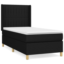 vidaXL fekete szövet rugós ágy matraccal 80 x 200 cm (3132107) ágy és ágykellék
