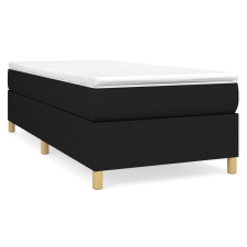vidaXL fekete szövet rugós ágy matraccal 80 x 200 cm (3144476) ágy és ágykellék