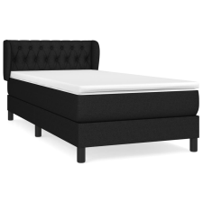 vidaXL fekete szövet rugós ágy matraccal 90x190 cm (3126447) ágy és ágykellék