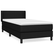 vidaXL fekete szövet rugós ágy matraccal 90x190 cm (3129595) ágy és ágykellék