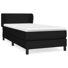 vidaXL fekete szövet rugós ágy matraccal 90x200 cm (3126135) ágy és ágykellék