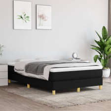 vidaXL fekete szövet rugós ágykeret 120x200 cm ágy és ágykellék