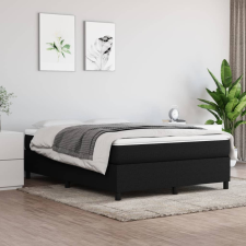 vidaXL fekete szövet rugós ágykeret 140 x 190 cm ágy és ágykellék