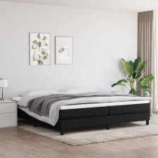 vidaXL fekete szövet rugós ágykeret 200x200 cm ágy és ágykellék
