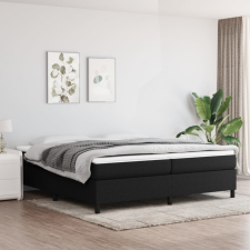 vidaXL Fekete szövet rugós ágykeret 200x200 cm ágy és ágykellék