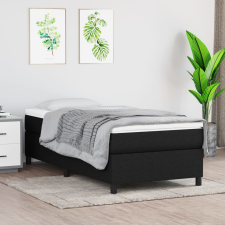 vidaXL fekete szövet rugós ágykeret 90 x 200 cm ágy és ágykellék