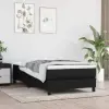 vidaXL Fekete szövet rugós ágykeret 90 x 200 cm