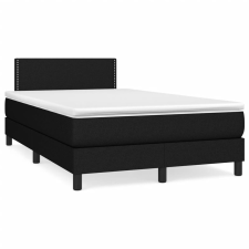 vidaXL fekete szövet rugós és LED-es ágy matraccal 120x190 cm ágy és ágykellék