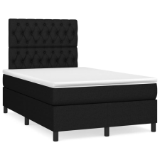 vidaXL fekete szövet rugós és LED-es ágy matraccal 120x190 cm ágy és ágykellék