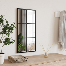 vidaXL fekete téglalap alakú vas fali tükör 30 x 60 cm bútor