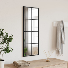 vidaXL fekete téglalap alakú vas fali tükör 30 x 80 cm bútor
