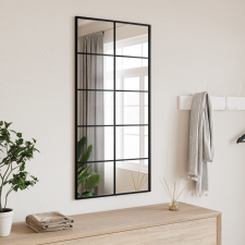 vidaXL fekete téglalap alakú vas fali tükör 50 x 100 cm bútor
