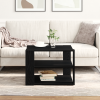 vidaXL Fekete tölgy Dohányzóasztal 59,5x59,5x40 cm Műszaki fa