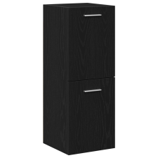 vidaXL Fekete Tölgy Fürdőszoba Faliszekrény 30x30x80 cm Műanyag (862531) fürdőszoba bútor