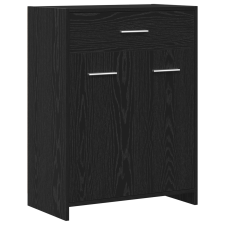 vidaXL Fekete tölgy fürdőszoba szekrény 60x33x80 cm Műgyanta (862551) fürdőszoba bútor