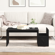 vidaXL Fekete Tölgy Kávézó Asztal 90x45x35 cm Műgyanta bútor