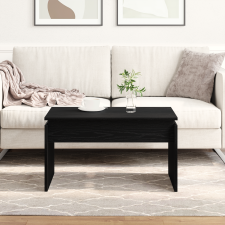 vidaXL Fekete Tölgy Kávézóasztal 68x38x50 cm Műanyag Fa bútor