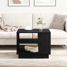 vidaXL Fekete Tölgy Kávzóasztal 55x55x42 cm Műgyantából bútor