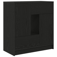 vidaXL fekete tölgy komód fiókokkal és ajtókkal 70,5x34x74,5 cm (861842) bútor