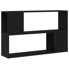 vidaXL Fekete Tölgy Könyvespolc 100x24x63 cm Műgyanta (863156) bútor