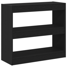 vidaXL Fekete Tölgy Könyvespolc - 80x30x72 cm (862720) bútor