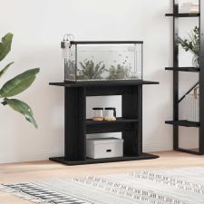vidaXL fekete tölgy szerelt fa akváriumi állvány 80x35x60 cm halfelszerelések