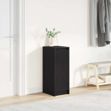 vidaXL fekete tölgy szerelt fa cipősszekrény 29,5x34x76 cm bútor