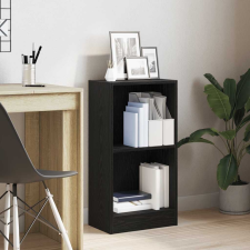 vidaXL fekete tölgy szerelt fa könyvespolc 40x24x76 cm bútor