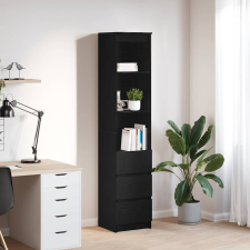 vidaXL fekete tölgy szerelt fa magasszekrény 37,5x35x180 cm bútor