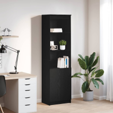 vidaXL fekete tölgy szerelt fa magasszekrény 50x35x180 cm bútor