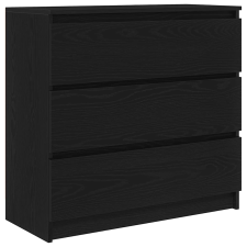 vidaXL fekete tölgy szerelt fa tálalószekrény 80x35x76 cm (861734) bútor