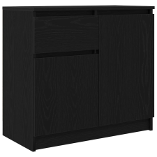 vidaXL fekete tölgy szerelt fa tálalószekrény fiókos 71x35x65 cm (861599) bútor