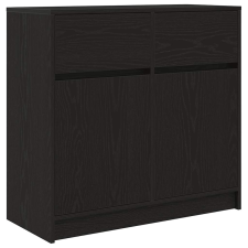 vidaXL fekete tölgy szerelt fa tálalószekrény fiókos 80x34x76 cm (861536) bútor