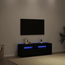 vidaXL fekete tölgy szerelt fa TV-szekrény LED-ekkel 120x35x40 cm bútor