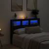 vidaXL fekete tölgy színű áthidalószekrény LED-ekkel 140 x 17 x 102 cm