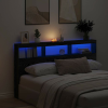 vidaXL fekete tölgy színű áthidalószekrény LED-ekkel 180 x 17 x 102 cm