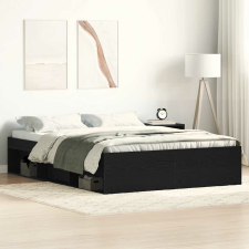 vidaXL fekete tölgy színű szerelt fa ágykeret matrac nélkül 120x200 cm ágy és ágykellék